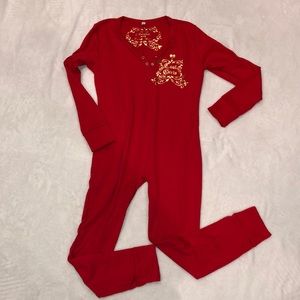Girls Red ❤️ Onesie Pajamas